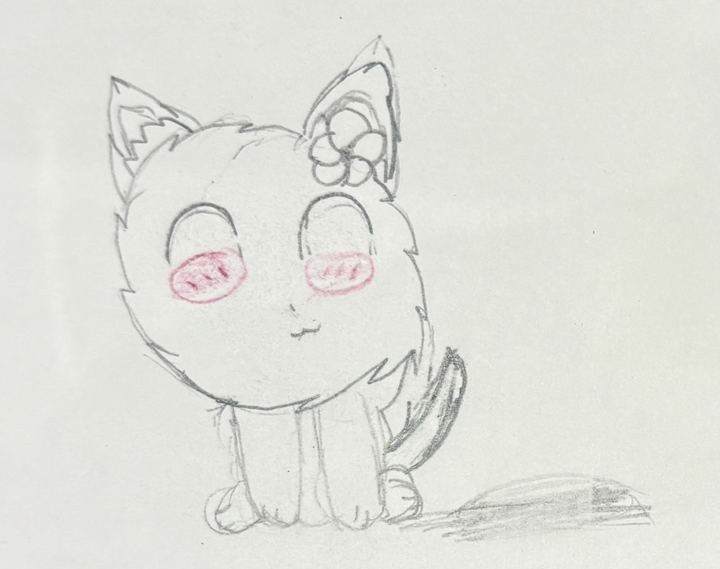 A fuzzy drawn by a kid at a Brave Fuzzy book talk