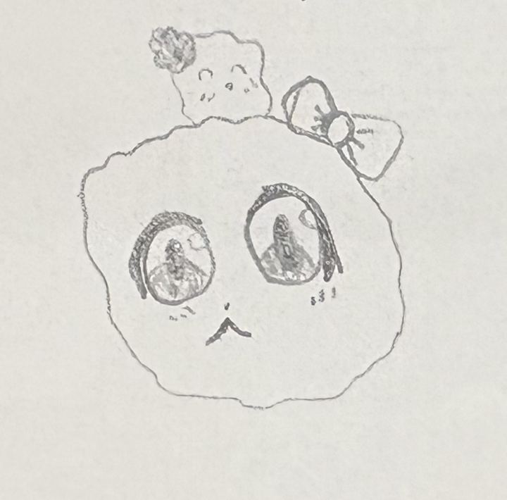 A fuzzy drawn by a kid at a Brave Fuzzy book talk