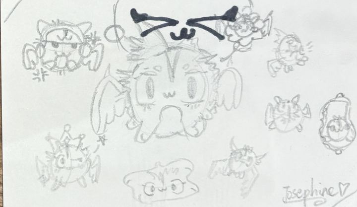 A fuzzy drawn by a kid at a Brave Fuzzy book talk