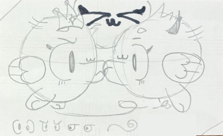 A fuzzy drawn by a kid at a Brave Fuzzy book talk