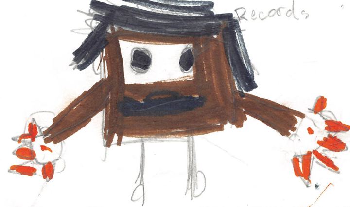 A fuzzy drawn by a kid at a Brave Fuzzy book talk