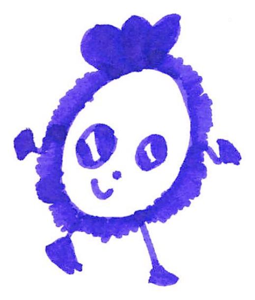 A fuzzy drawn by a kid at a Brave Fuzzy book talk