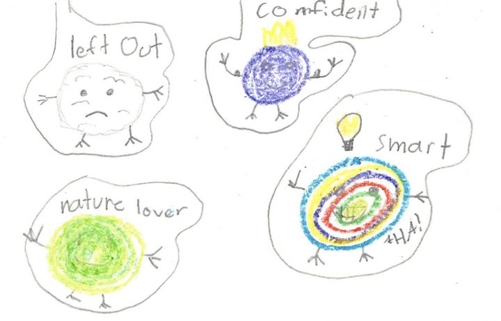 A fuzzy drawn by a kid at a Brave Fuzzy book talk
