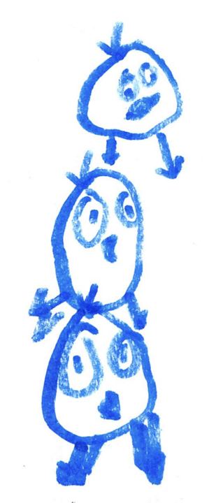 A fuzzy drawn by a kid at a Brave Fuzzy book talk