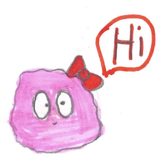 A fuzzy drawn by a kid at a Brave Fuzzy book talk