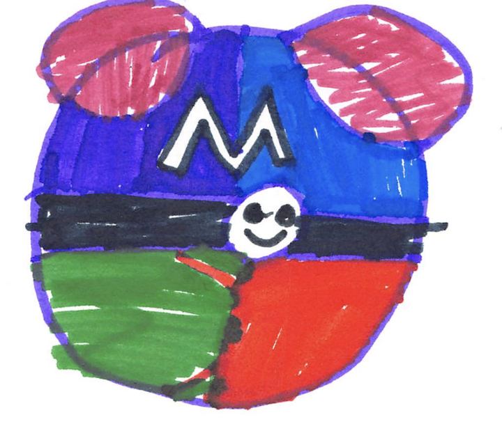 A fuzzy drawn by a kid at a Brave Fuzzy book talk